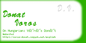 donat voros business card